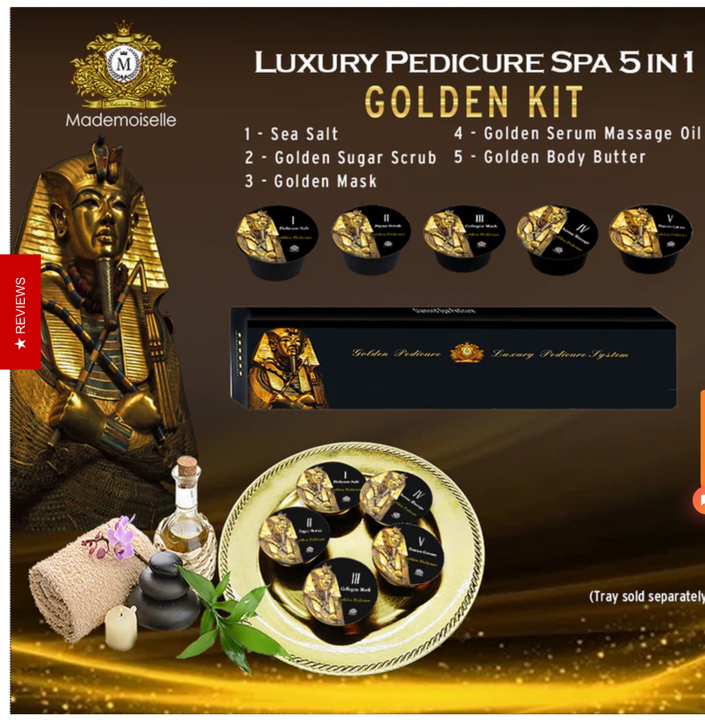 GOLDEN PEDI,COLLAGEN BLACK 4IN1, CASE OF 100PCS (DELUXE)