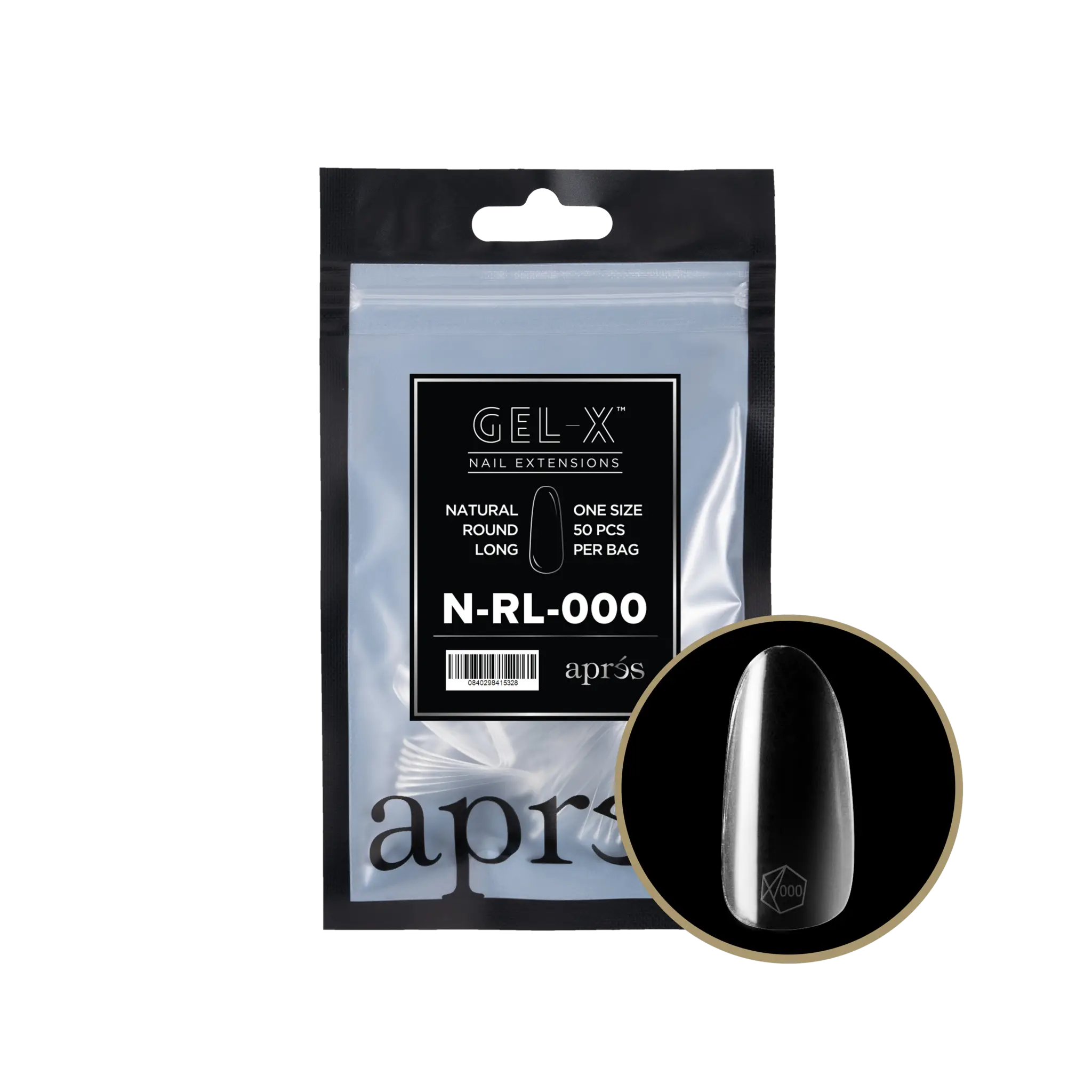 Apres - Gel-X® Natural Round Long Refill Bag-000