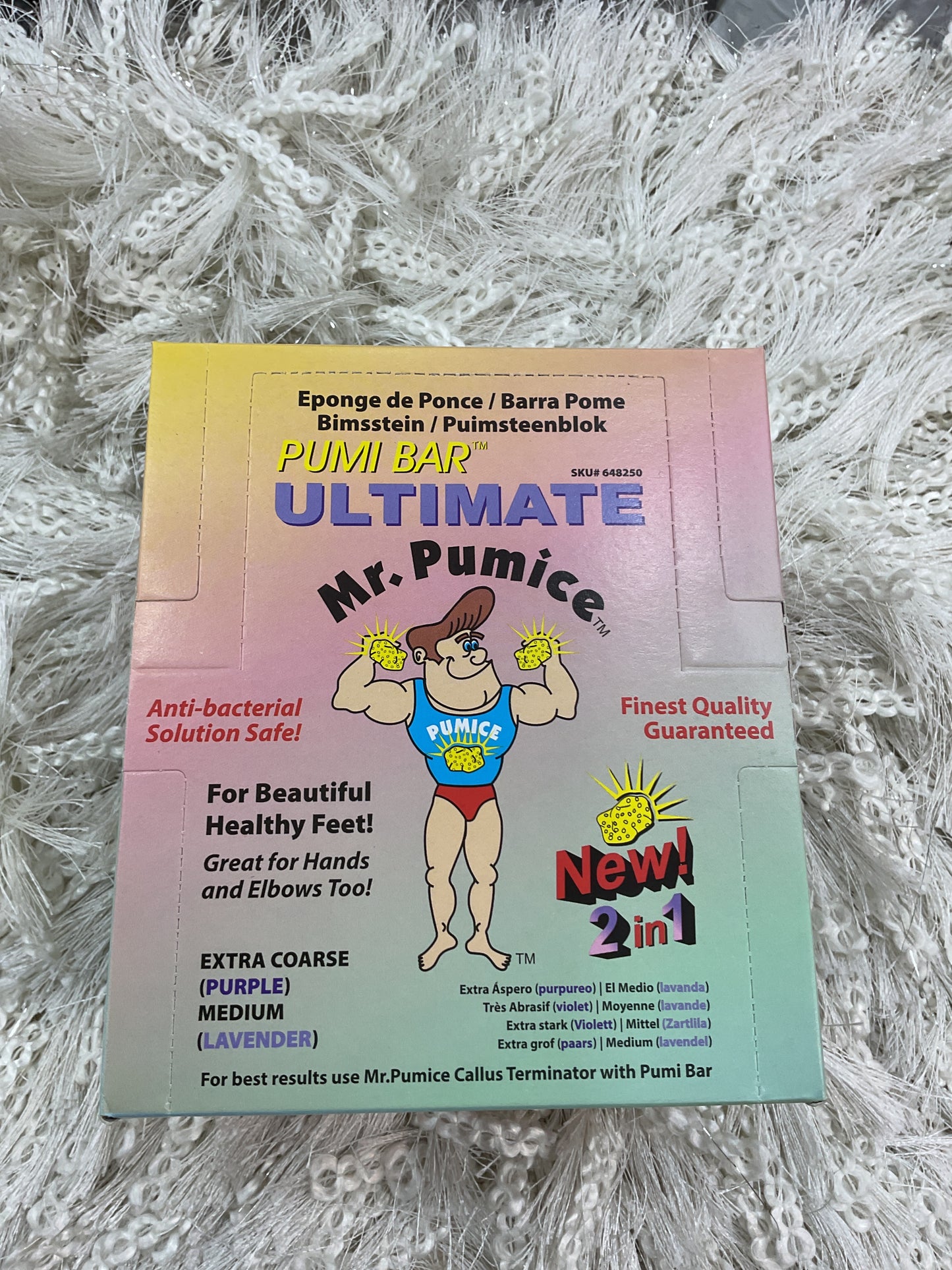 PUMICE BAR 2IN1 (CUC CHA CHAN 2 MAT ) BOX OF 12 PCS