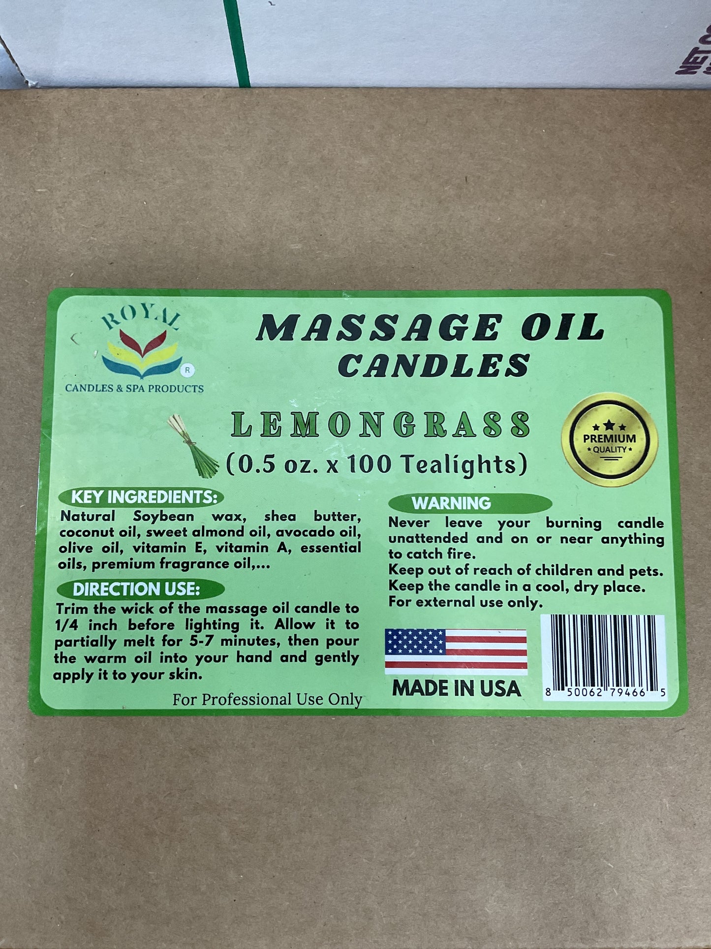 Royal Massage Oil Candle box of 100pcs