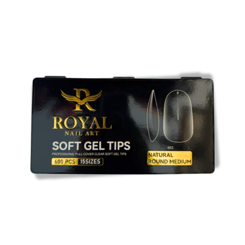Royal Natural Round Medium Soft Gel Tip