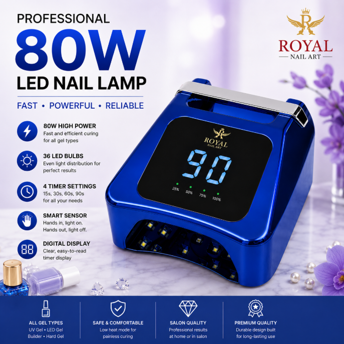 Royal 80W Chrome Color UV/LED Light - BLUE