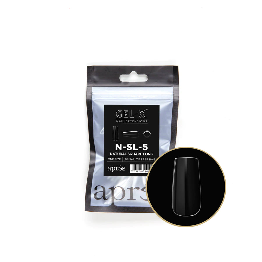 Apres - Gel-X Refill Bags - Natural Square Long Size 5 (50 Pcs)