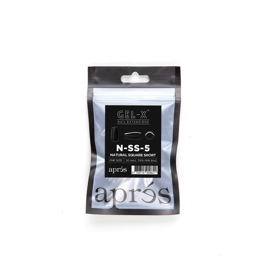 Apres - Gel-X Refill Bags - Natural Square Short Size 5 (50 Pcs)