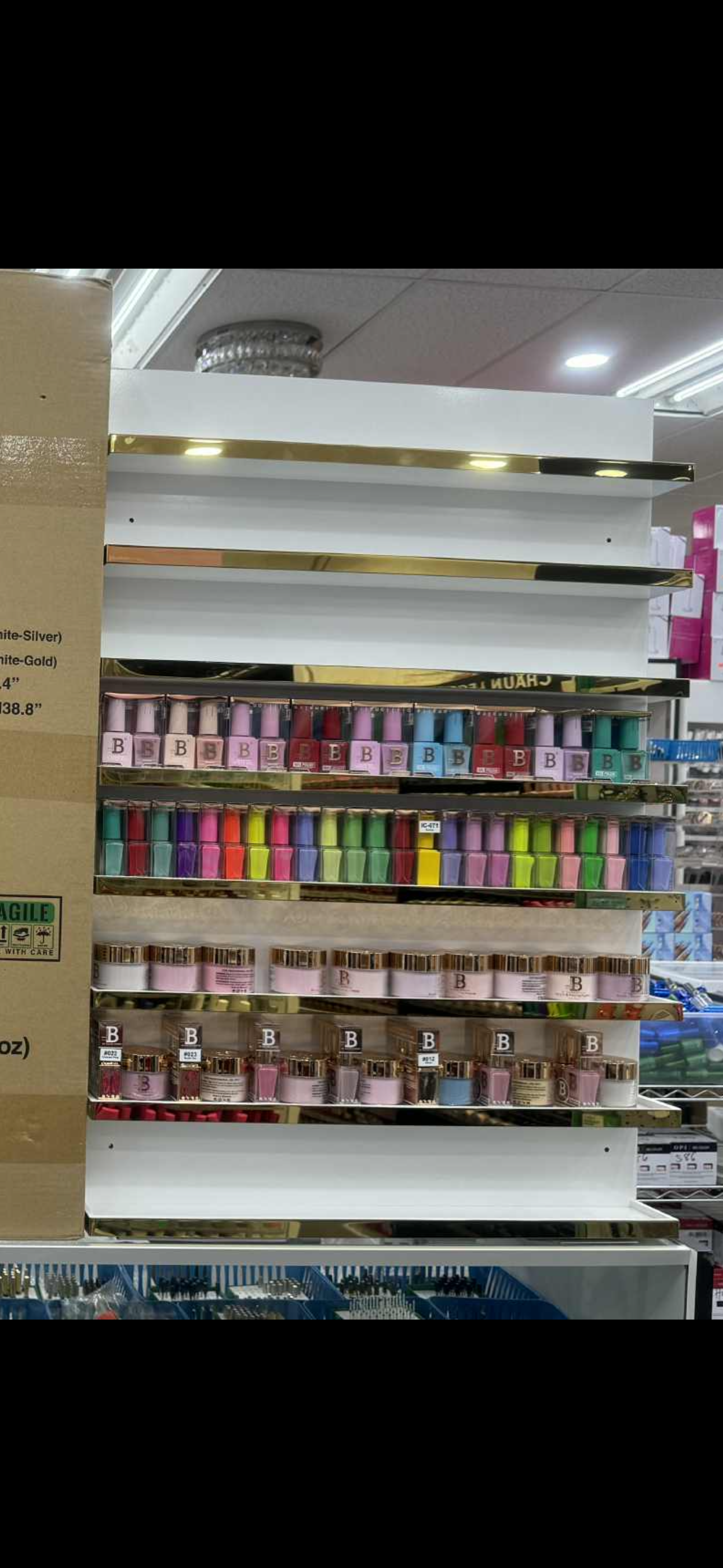 White gold color rack