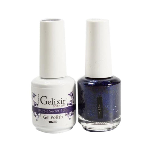 Gelixir Gel Nail Polish Duo - 100 - Purple Secret