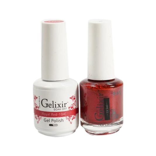 Gelixir Gel Nail Polish Duo - 104 - Royal Red