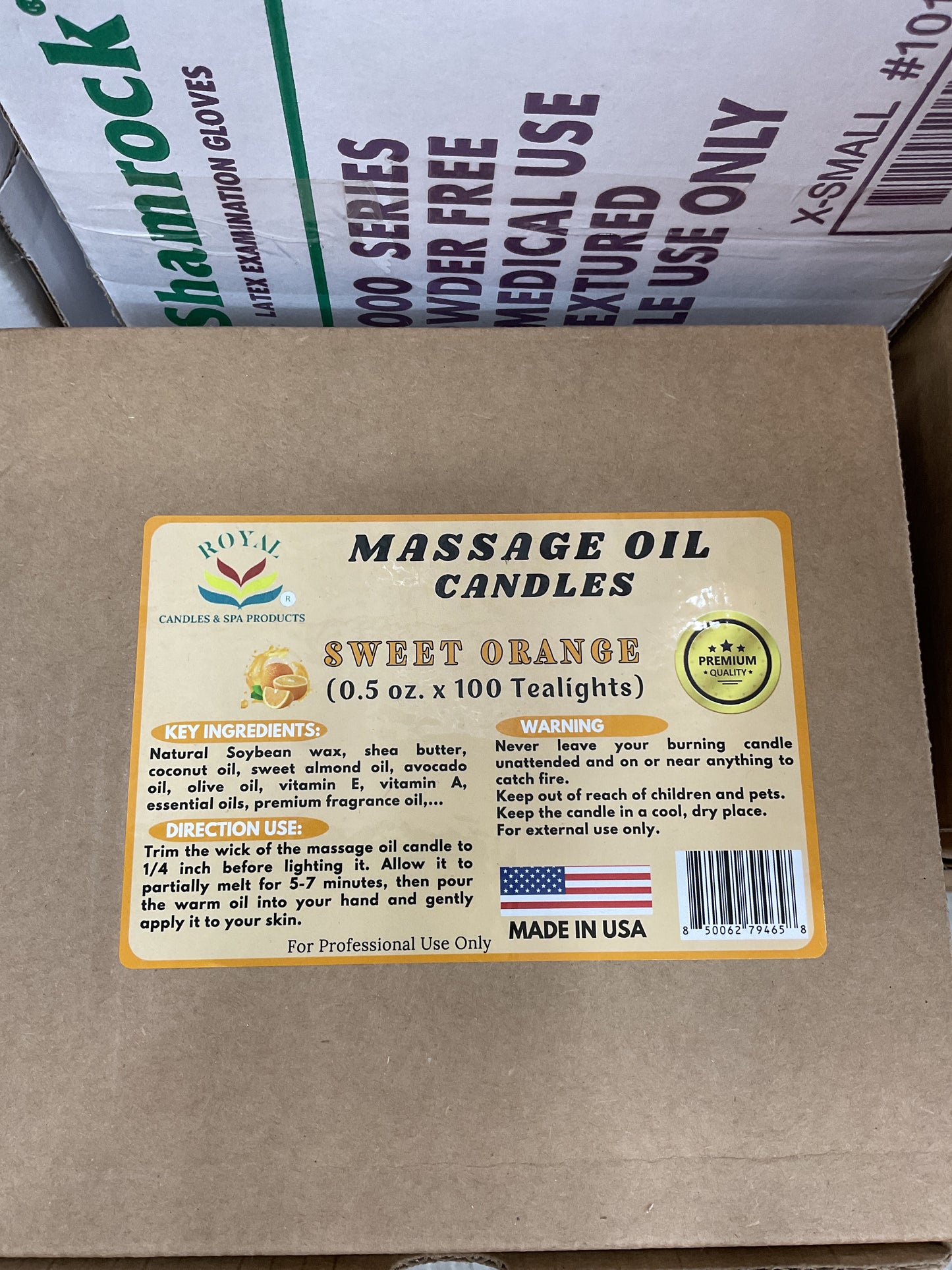 Royal Massage Oil Candle box of 100pcs