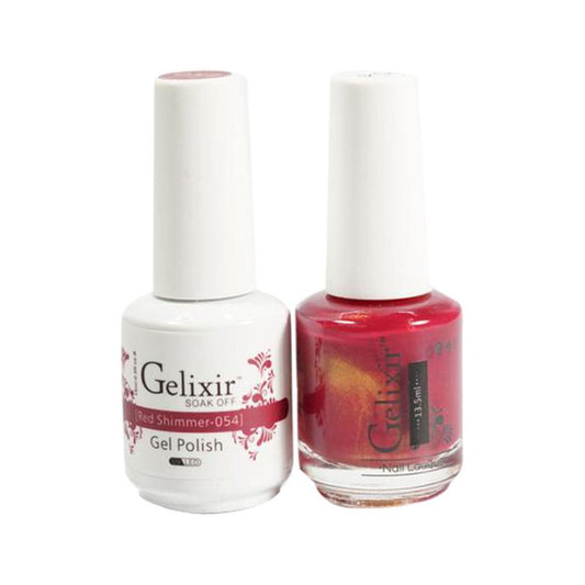 Gelixir Gel Nail Polish Duo - 054 - Red Shimmer