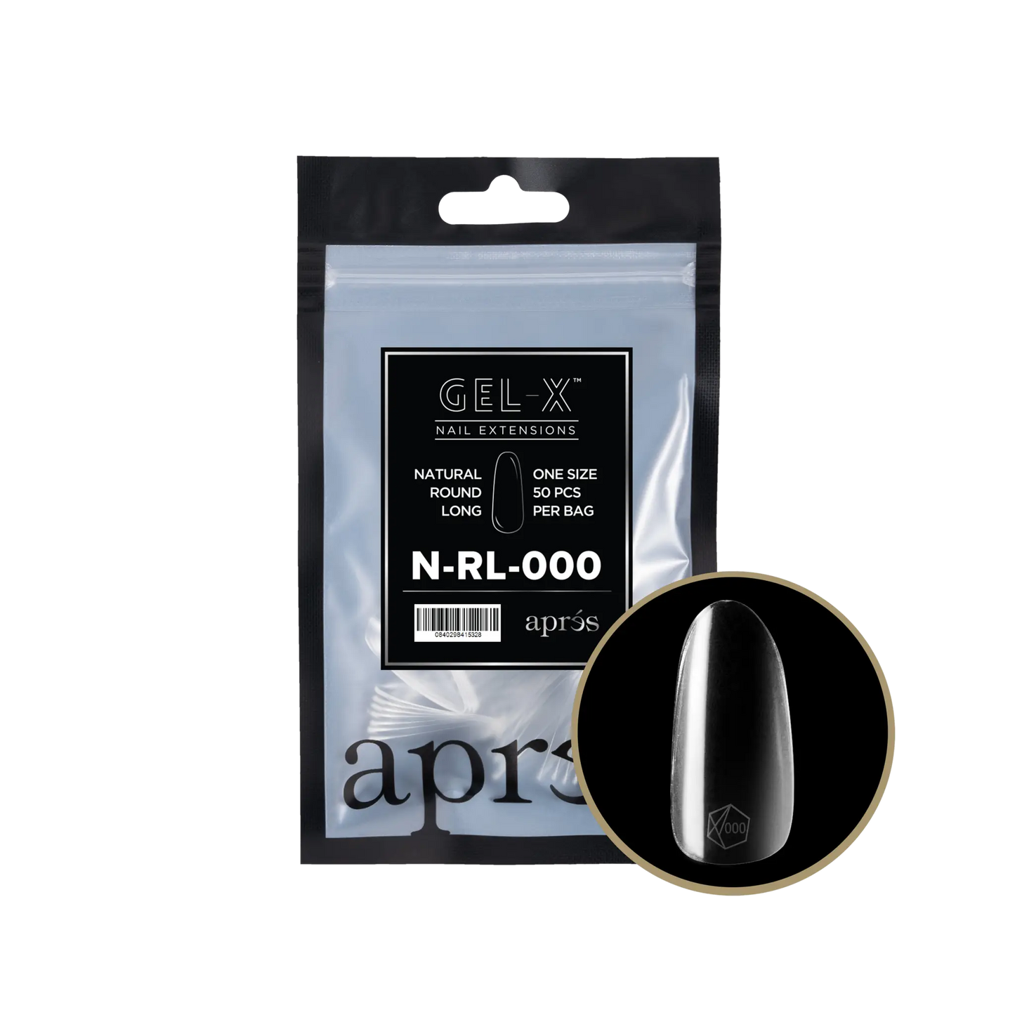 Apres - Gel-X® Natural Round Long Refill Bag-000