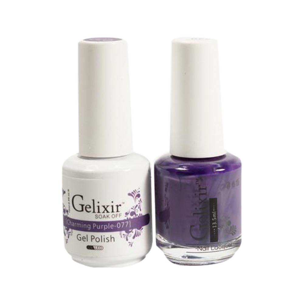 Gelixir Gel Nail Polish Duo - 077 - Charming Purple