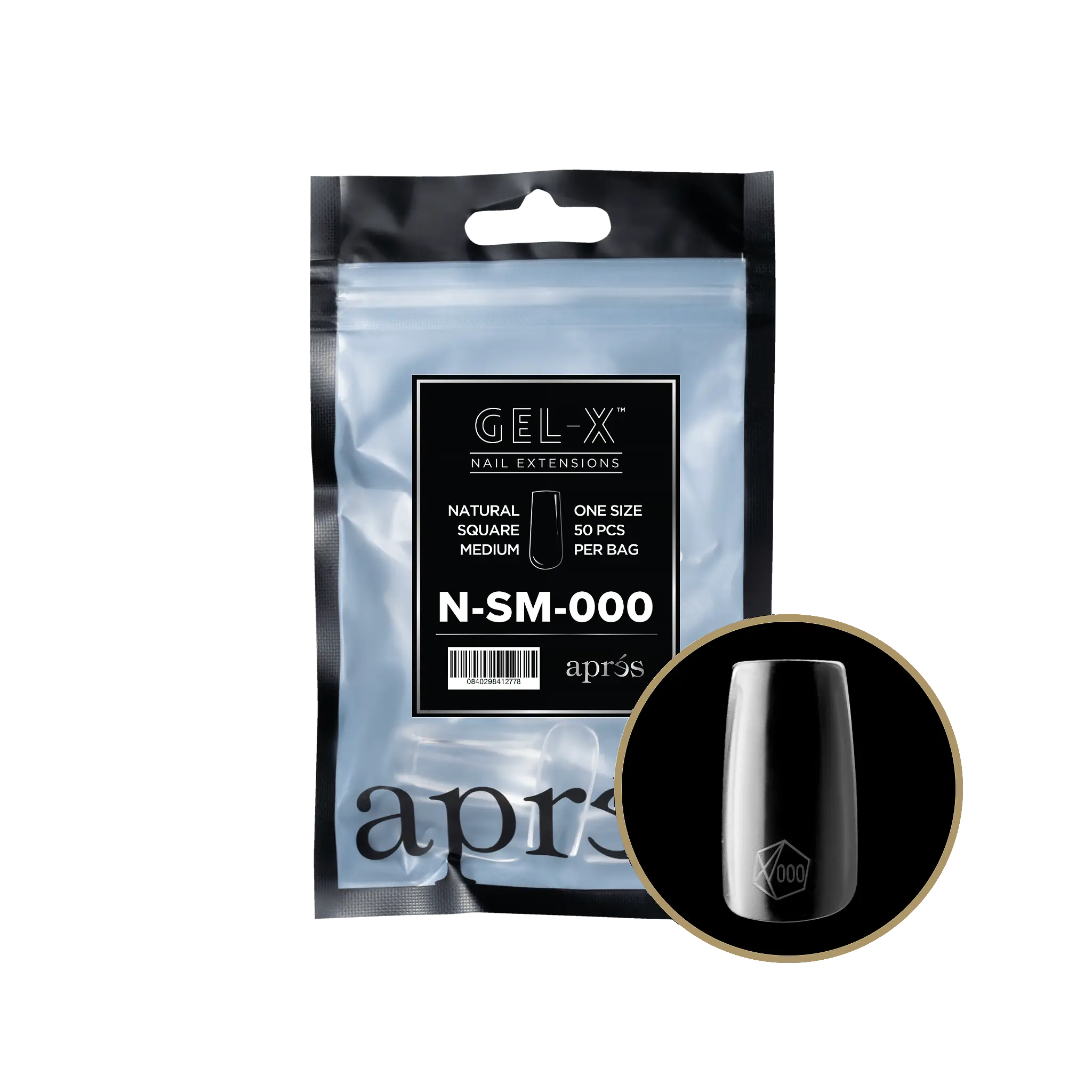 Apres - Gel-X® Natural Square Medium Refill Bag-000