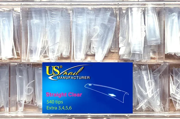 USN Straight Clear Tip Box (540 tips)