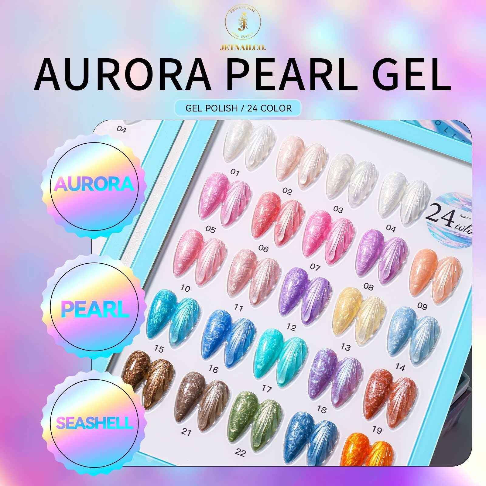 JetNailCo - Aurora Pearl Gel 24 Colors