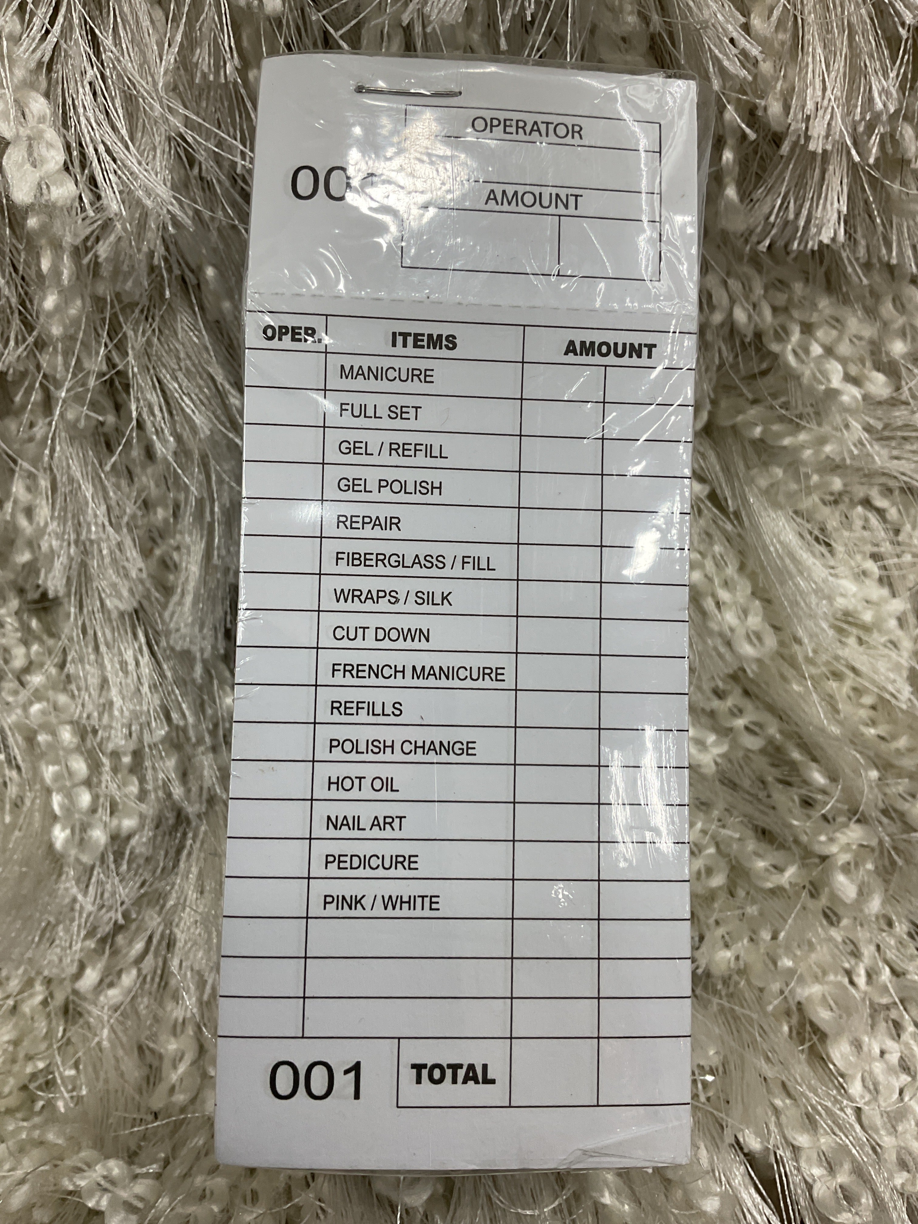 TICKET BOOK 10 X100 PCS (PHIEU GHI TURN )