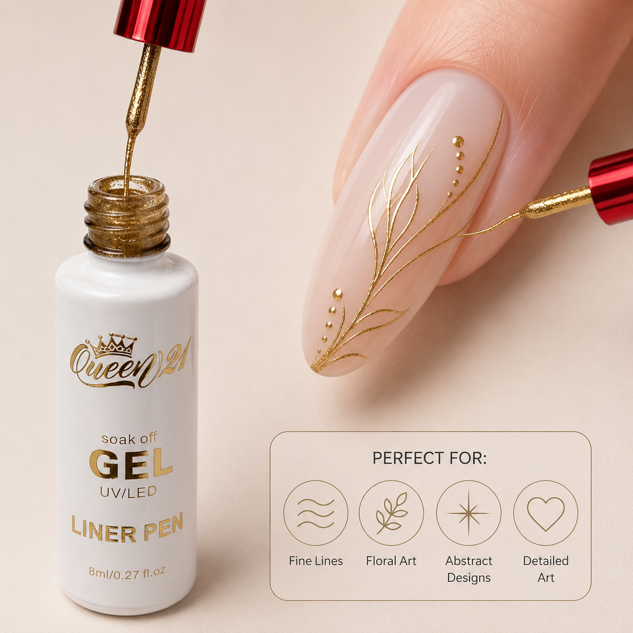 Queen Gel Liner 01 - (GOLD)