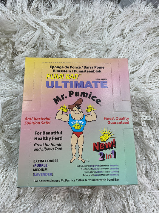 PUMICE BAR 2IN1 (CUC CHA CHAN 2 MAT ) BOX OF 12 PCS