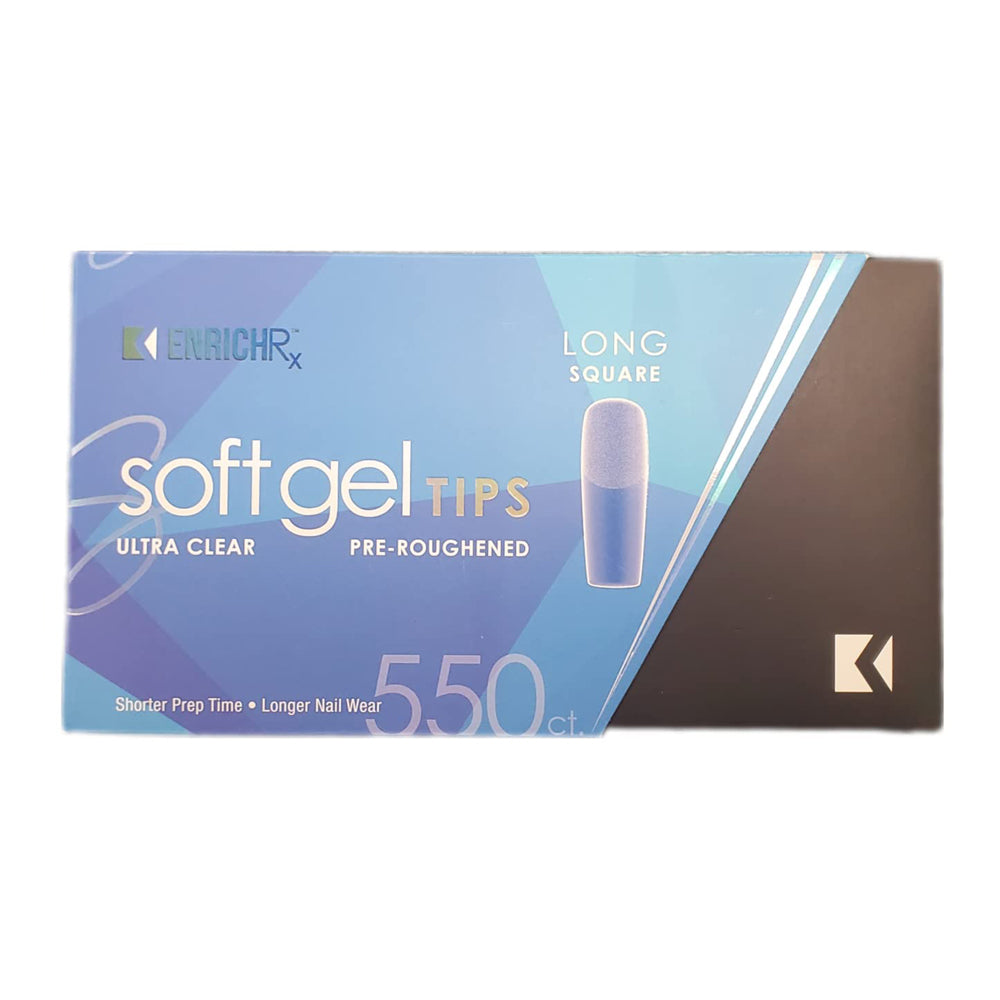 Kupa EnrichRx Soft Gel Tips - Square Long 550 Count