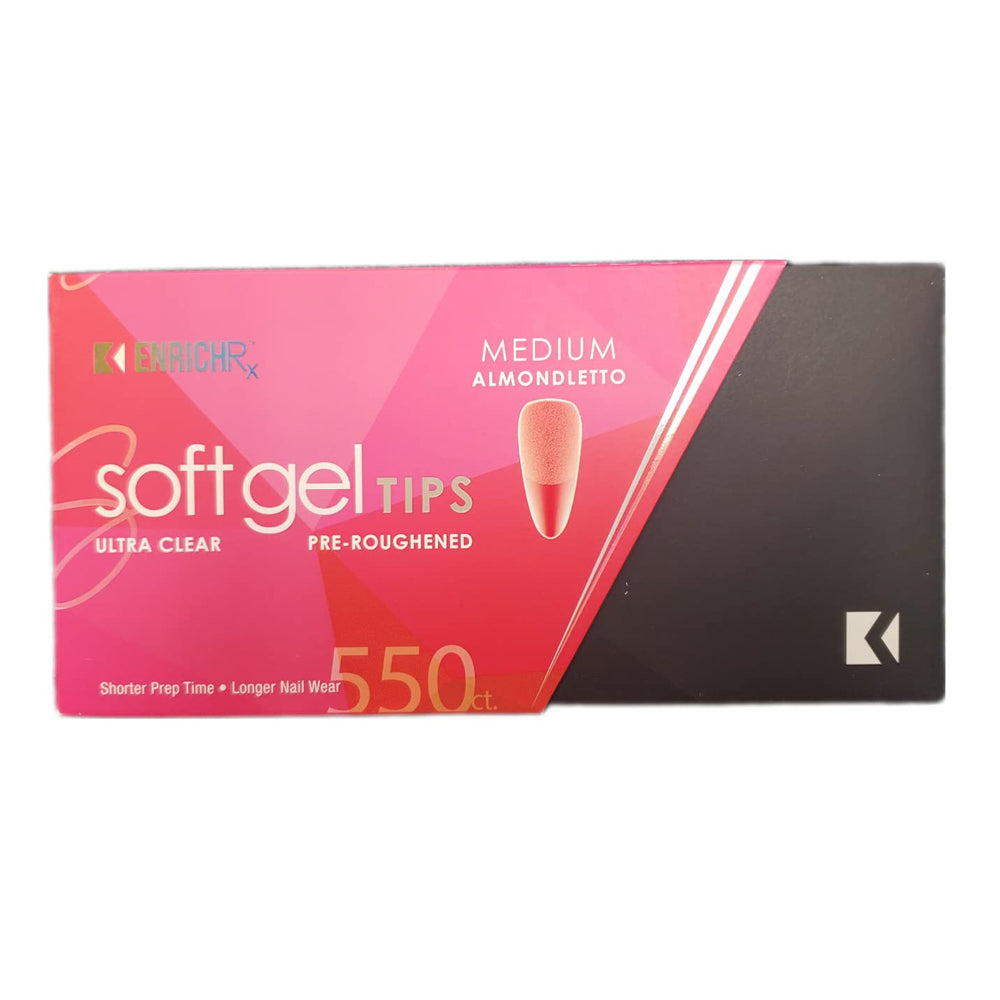 Kupa EnrichRx Soft Gel Tips - Almondletto Medium 550 Count