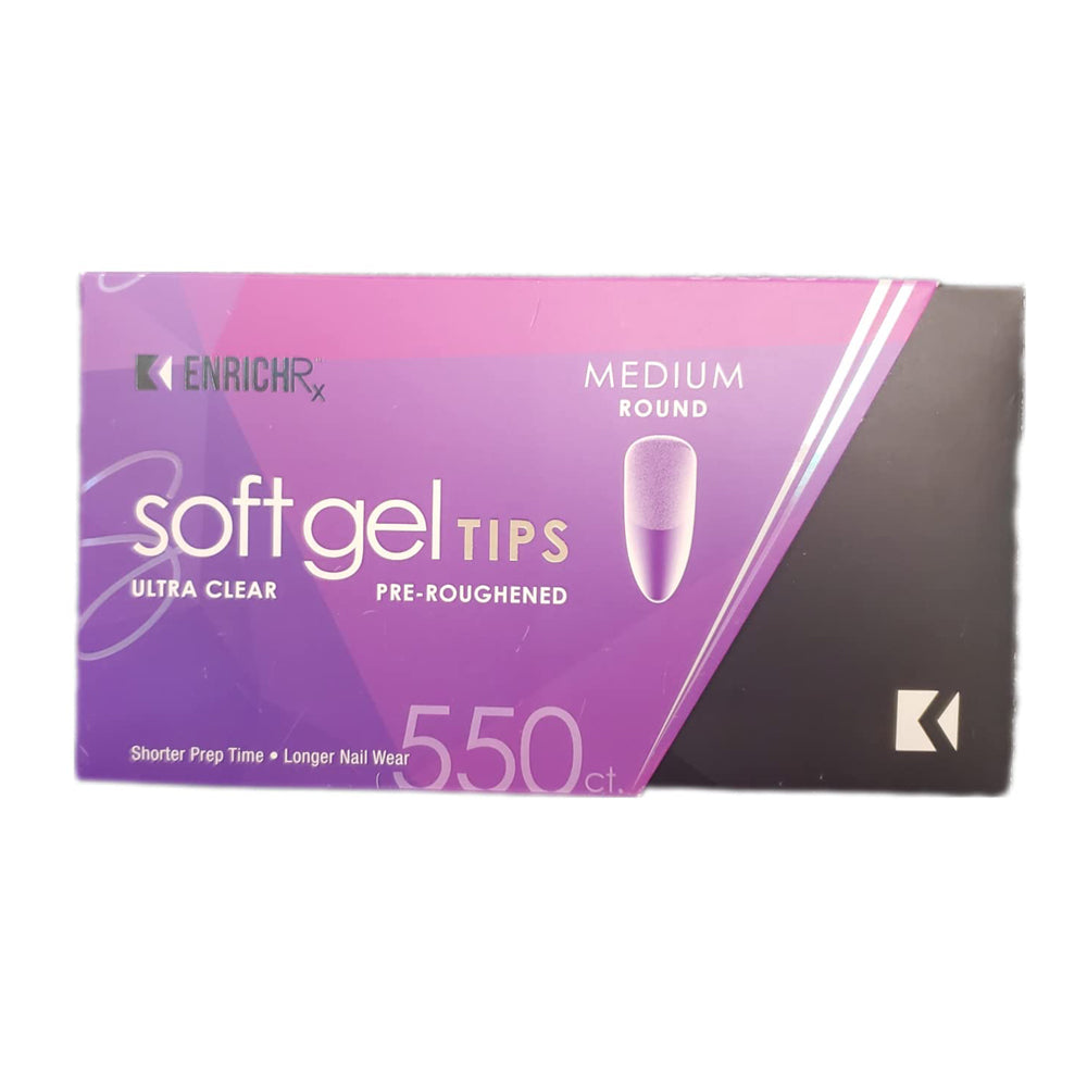 Kupa EnrichRx Soft Gel Tips - Round Medium 550 Count