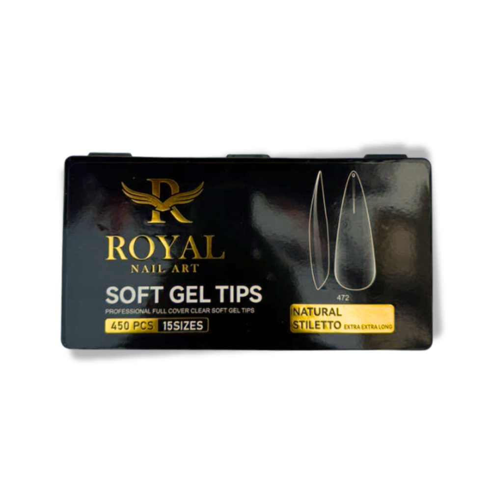 Royal Natural Stiletto XX Long Soft Gel Tip