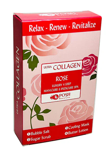 Posh Collagen Pedicure Spa 4 Step - ROSE