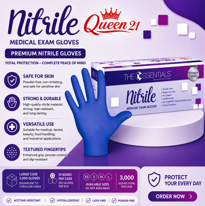 Nitrile Gloves Bulk Box - Nail Tech & Medical