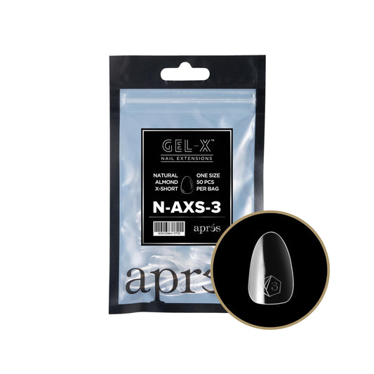 Apres - Gel-X 2.0 Refill Bags - Natural Almond Extra Short Size 3 (50 Pcs)