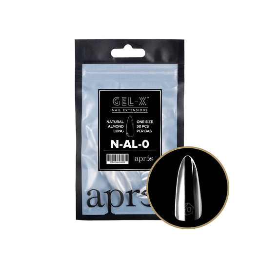 Apres - Gel-X 2.0 Refill Bags - Natural Almond Long Size 0 (50 Pcs)