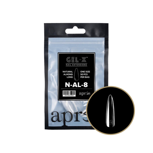 Apres - Gel-X 2.0 Refill Bags - Natural Almond Long Size 8 (50 Pcs)