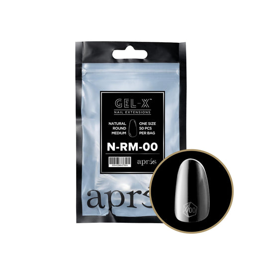 Apres - Gel-X 2.0 Refill Bags - Natural Round Medium Size 00 (50 Pcs)