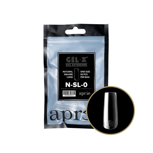 Apres - Gel-X 2.0 Refill Bags - Natural Square Long Size 0 (50 Pcs)