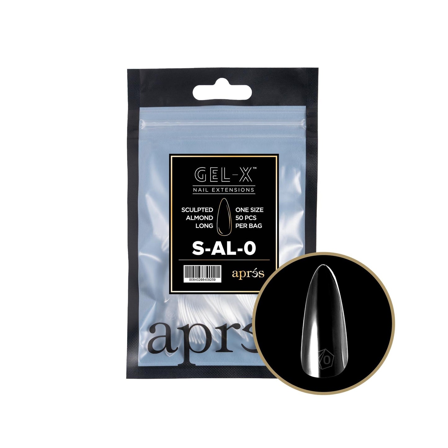 Apres - Gel-X 2.0 Refill Bags - Sculpted Almond Long Size 0 (50 Pcs)