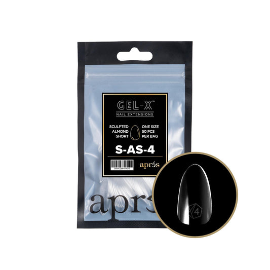 Apres - Gel-X 2.0 Refill Bags - Sculpted Almond Short Size 4 (50 Pcs)