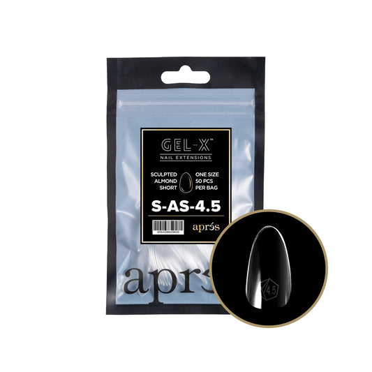 Apres - Gel-X 2.0 Refill Bags - Sculpted Almond Short Size 4.5 (50 Pcs)