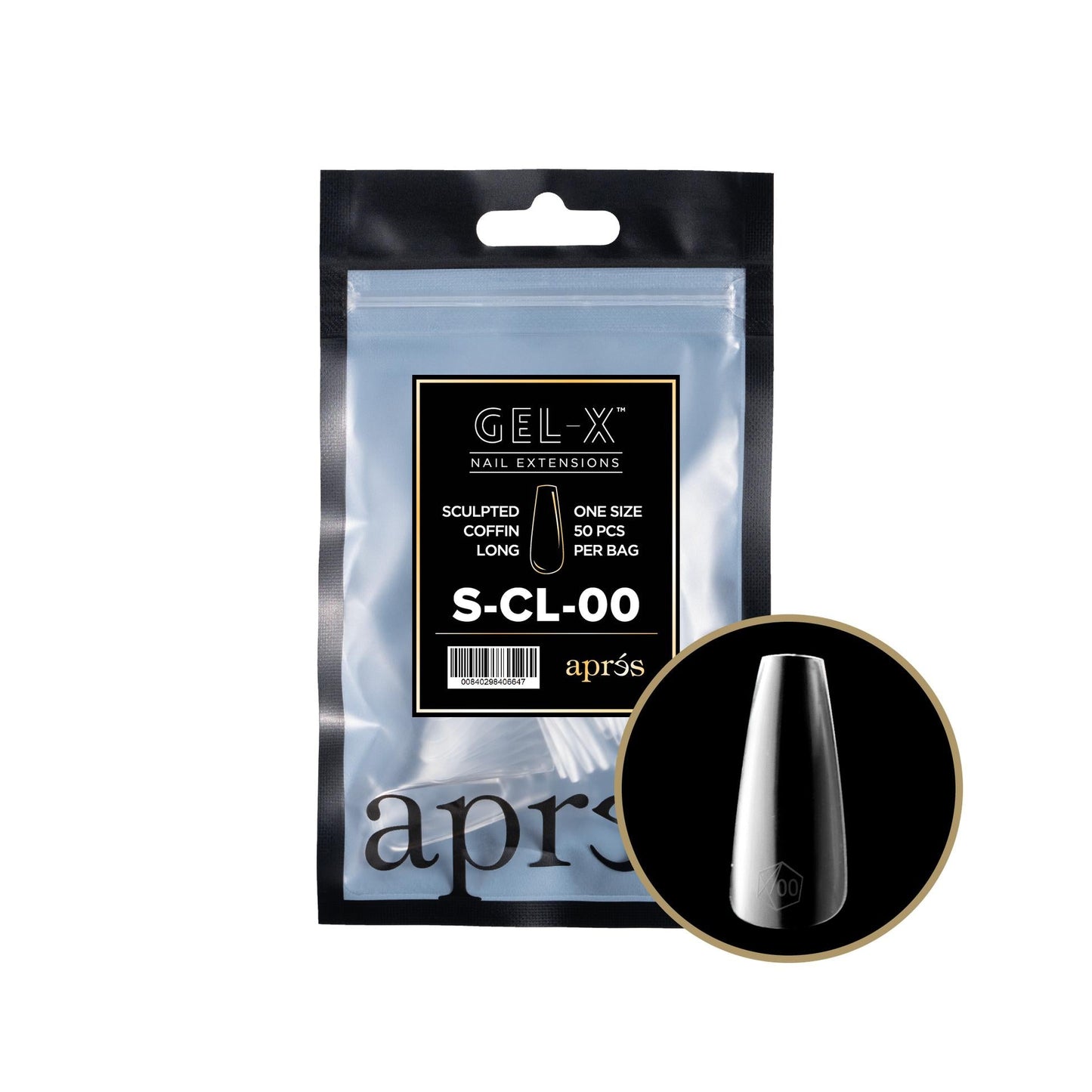 Apres - Gel-X 2.0 Refill Bags - Sculpted Coffin Long Size 00 (50 Pcs)