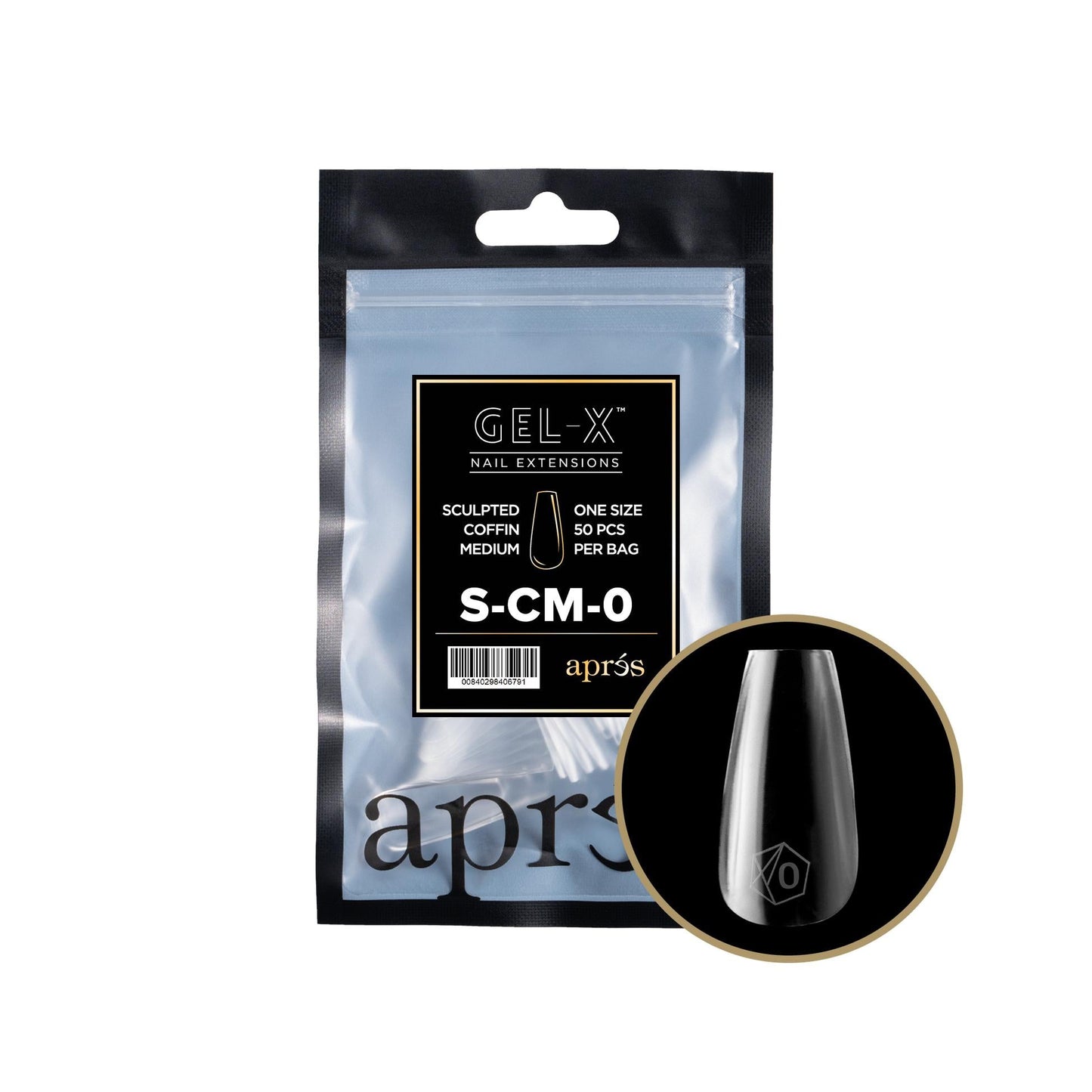 Apres - Gel-X 2.0 Refill Bags - Sculpted Coffin Medium Size 0 (50 Pcs)