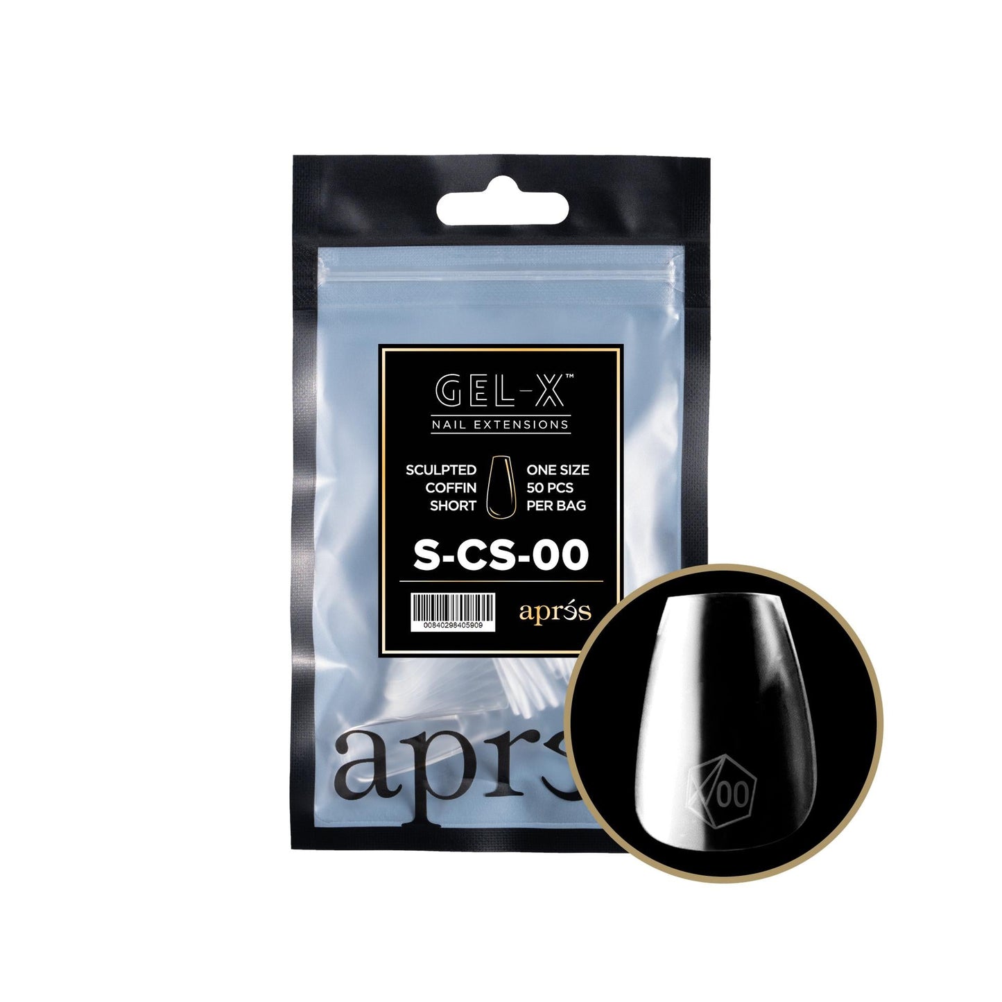 Apres - Gel-X 2.0 Refill Bags - Sculpted Coffin Short Size 00 (50 Pcs)