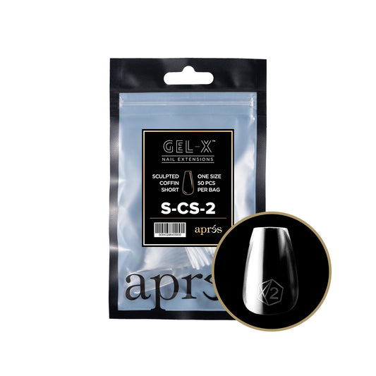 Apres - Gel-X 2.0 Refill Bags - Sculpted Coffin Short Size 2 (50 Pcs)