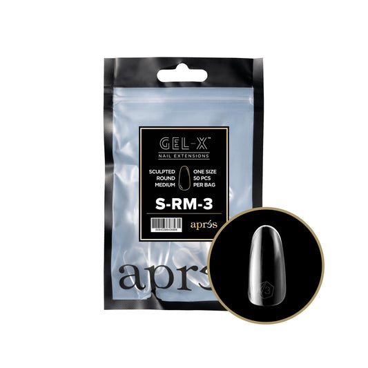 Apres - Gel-X 2.0 Refill Bags - Sculpted Round Medium Size 3 (50 Pcs)