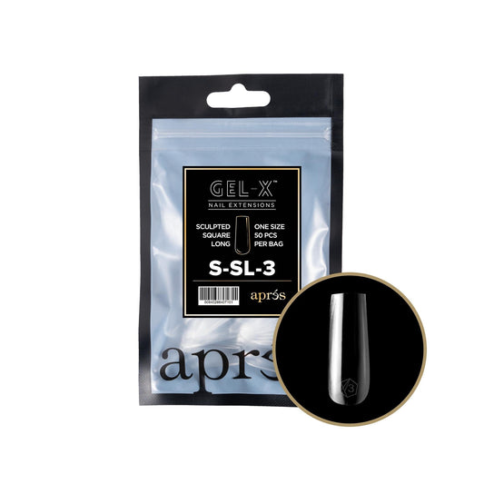 Apres - Gel-X 2.0 Refill Bags - Sculpted Square Long Size 3 (50 Pcs)