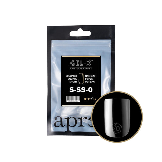 Apres - Gel-X 2.0 Refill Bags - Sculpted Square Short Size 0 (50 Pcs)