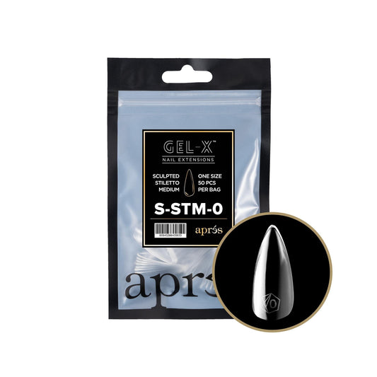 Apres - Gel-X 2.0 Refill Bags - Sculpted Stiletto Medium Size 0 (50 Pcs)