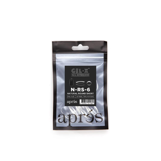 Apres - Gel-X Refill Bags - Natural Round Short Size 6 (50 Pcs)