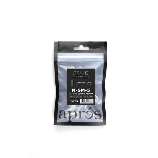 Apres - Gel-X Refill Bags - Natural Square Medium Size 5 (50 Pcs)