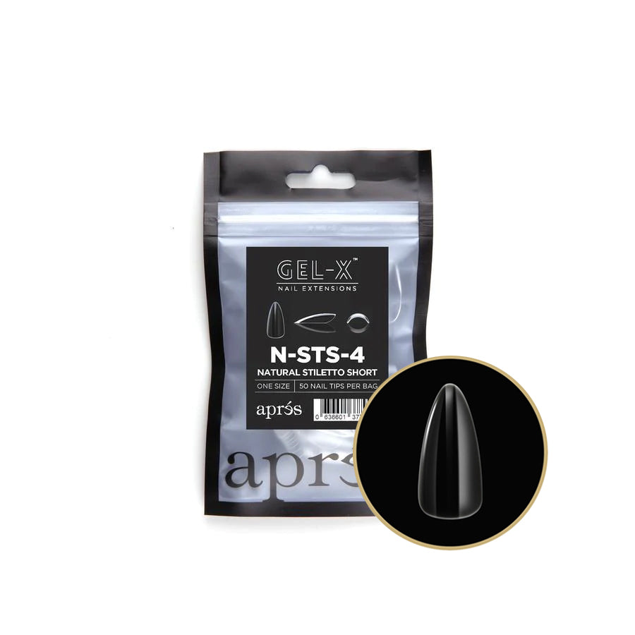 Apres - Gel-X Refill Bags - Natural Stiletto Short Size 4 (50 Pcs)