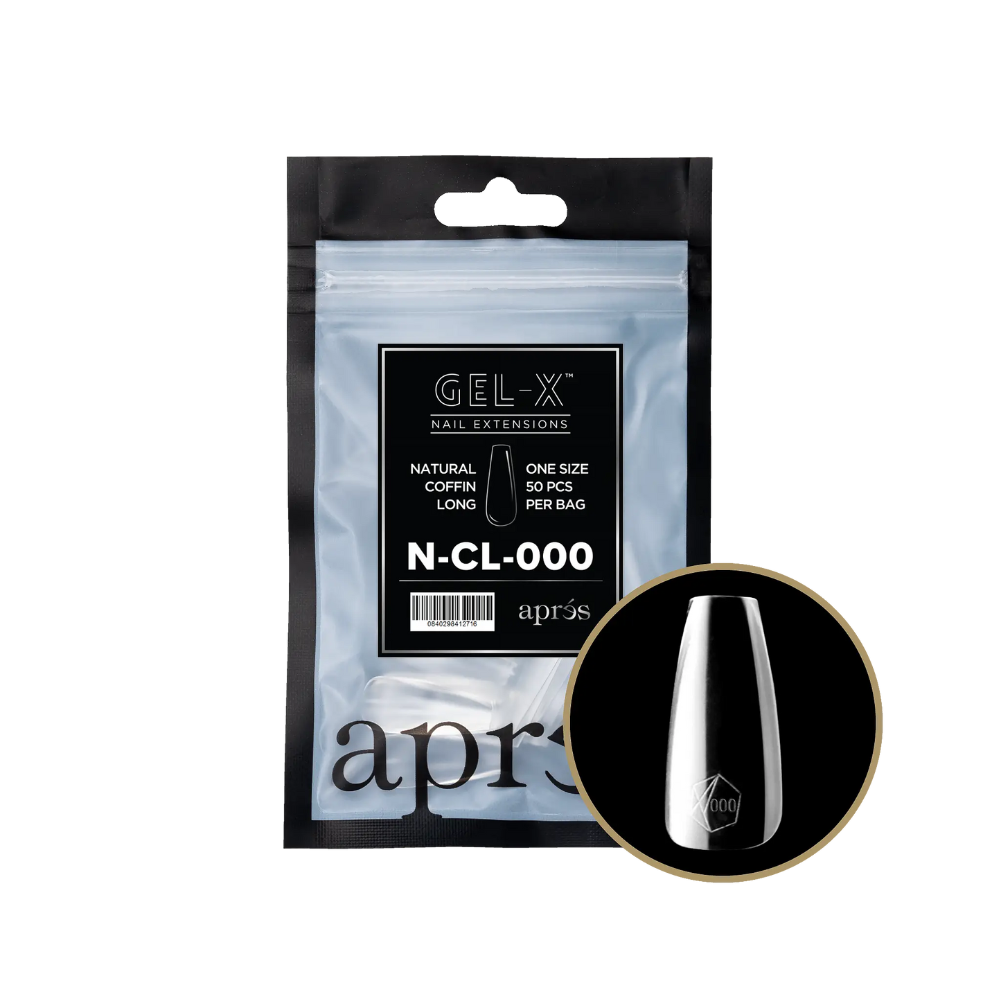 Apres - Gel-X® Natural Coffin Long Refill Bag-000